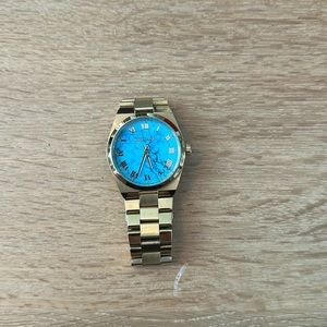 Michael Kors gold and turquoise watch